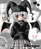 black good looking anime gurl