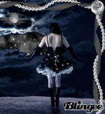 gothic girl at night