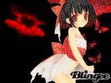red & black girl