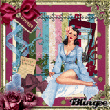 Vintage Lady in Blue
