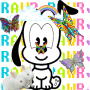 pluto,butterflies,and rabbits