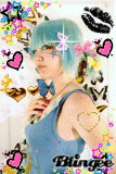 emo blue hair