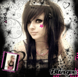 emo pink black