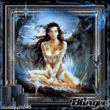Water Fairy in Black and Blue