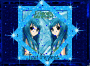 Twins in blue