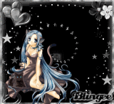 Black and Blue Neko Girl