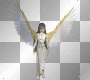 White flipping wings Angel