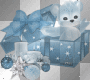 anime glitter christmas bear deco
