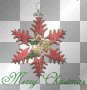anime glitter christmas snowflake ornament 