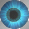 bright blue eye