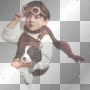 vintage boy with a dog
