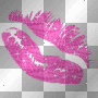 Pink Glitter Lips