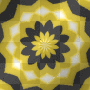 Kalidescope Animating Flower~Y-B-W BG