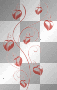 red hearts on vine ' transparent
