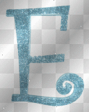glitter letter e