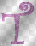glitter letter t