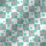 Flower transparent patterns Colours~Teal