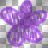 Deco Flower  Stamp~Purple