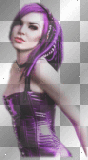 EMO GOTH PURPLE GIRL! BY MILADYNANCY!