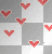 little red falling hearts