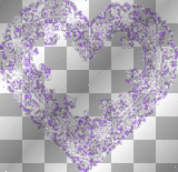 purple glitter heart