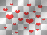 Red love hearts