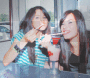 delena eating a strawberry shake delena eating a strawberry shake