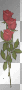 TRES ROSAS ROJAS GLITER