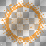 Deco Heart-Circle-Frame/Heart-Mesh Orange