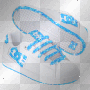 blue shoes