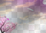 Cherry Blossom Words Pink Background by NarutoNineTaleFox