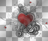 red and black heart