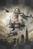 Riding the bombs like a cowboy?