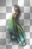 blue dress woman