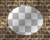 Bronze Oval Brick Frame.