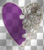 Purple Pendant heart
