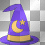 Witch's cap with black cat