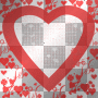 Deco Heart&White-Heart-Mesh~Red