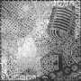 background~black&white~star~microphone 