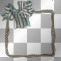 brown blue ribbon frame