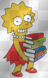 Lisa con libros