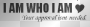 i am who i am