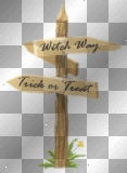 Halloween arrow sign ' transparent