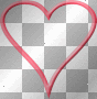 Deco  Bevel Heart~Red