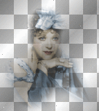 blue vintage woman