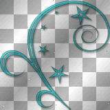 DECO SWIRLS & STARS~TEAL