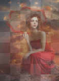 donna vestito rosso