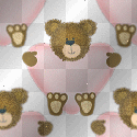 cute tile background bear heart