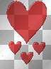 tiny red hearts