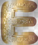 gold letter e